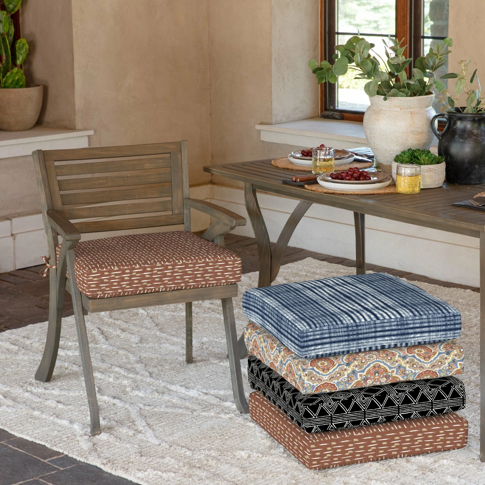 Budget ๐ Arden Selections 21 X 21 In Outdoor Seat Cushion Global Vintage Medallion ๐ 5 Budget ๐ Arden Selections 21 X 21 In Outdoor Seat Cushion Global Vintage Medallion ๐ - Image 5