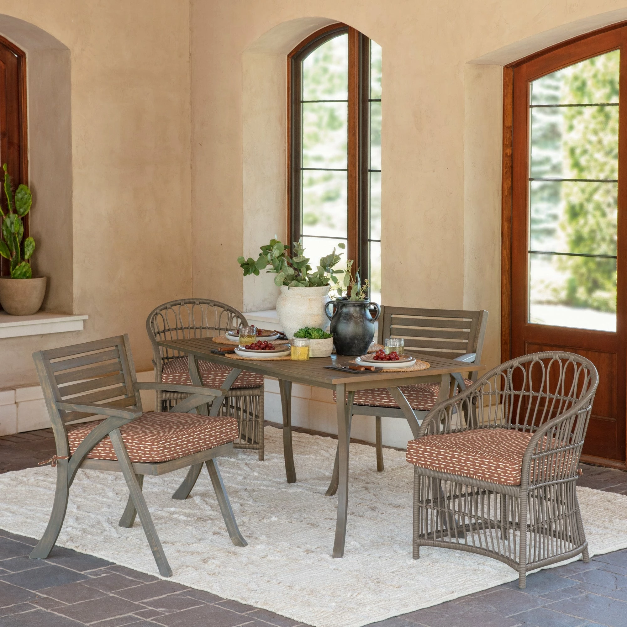 Budget ๐ Arden Selections 21 X 21 In Outdoor Seat Cushion Global Vintage Medallion ๐ 6 Budget ๐ Arden Selections 21 X 21 In Outdoor Seat Cushion Global Vintage Medallion ๐ - Image 6