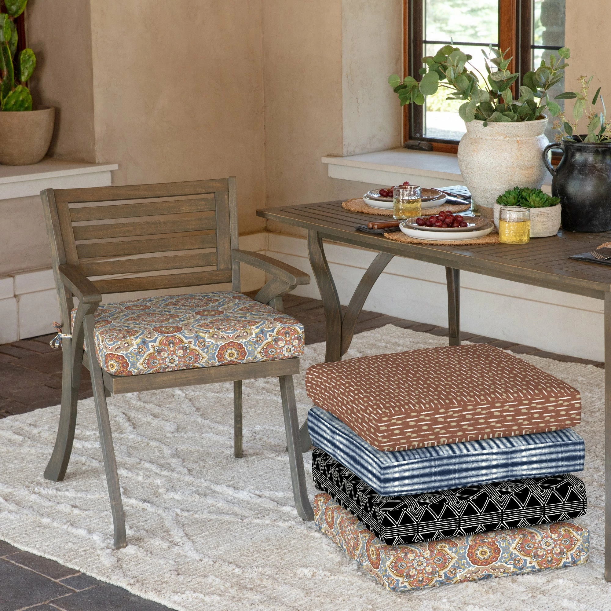 Budget ๐ Arden Selections 21 X 21 In Outdoor Seat Cushion Global Vintage Medallion ๐ 13 Budget ๐ Arden Selections 21 X 21 In Outdoor Seat Cushion Global Vintage Medallion ๐ - Image 13