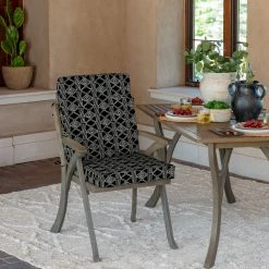 Best Pirce 👍 Arden Selections 20 X 20 In Outdoor Dining Chair Cushion - 20 W X 44 L In. 😉 -Arden Selections Shop Arden Selections 24 x 20 in Outdoor High Back Dining Chair Cushion 3