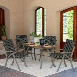 Best Pirce 👍 Arden Selections 20 X 20 In Outdoor Dining Chair Cushion - 20 W X 44 L In. 😉 -Arden Selections Shop Arden Selections 24 x 20 in Outdoor High Back Dining Chair Cushion 6