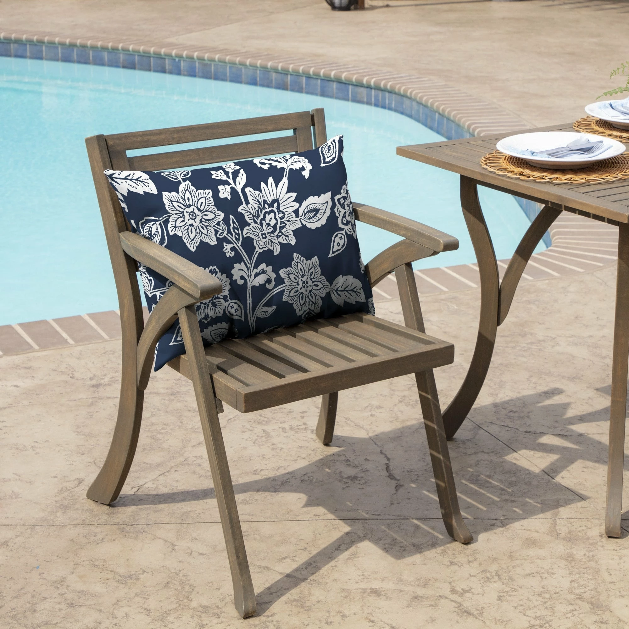 Buy 🤩 Arden Selections Americana Outdoor 17 X 23 In. Pillow Back Blue And White Diamond 🤩 3 Buy 🤩 Arden Selections Americana Outdoor 17 X 23 In. Pillow Back Blue And White Diamond 🤩 - Image 3