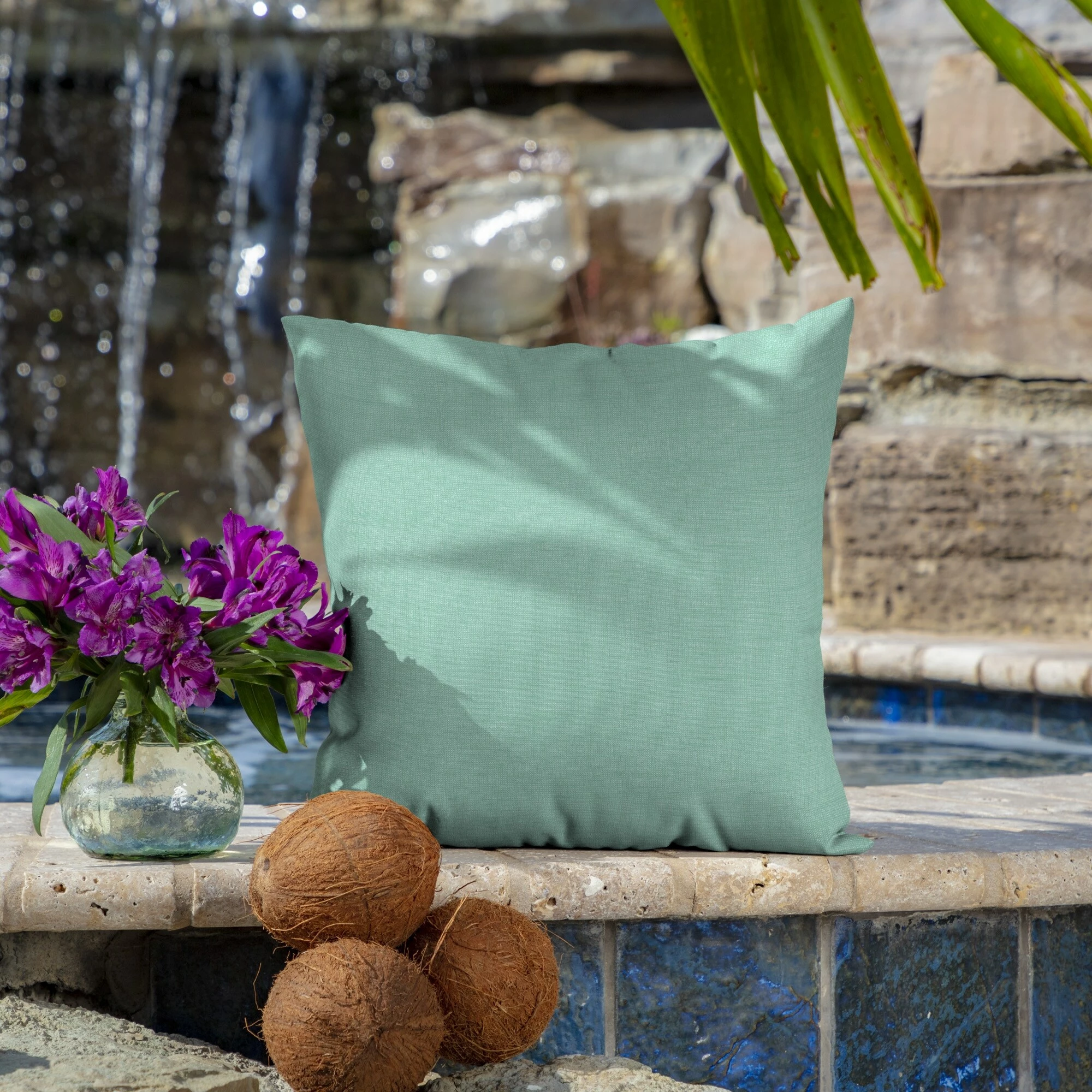 Cheapest ๐ Arden Selections Aqua Leala 16 X 16 Toss Pillow (2-pack) - 16" W X 16" D โ 2 Cheapest ๐ Arden Selections Aqua Leala 16 X 16 Toss Pillow (2-pack) - 16" W X 16" D โ - Image 2