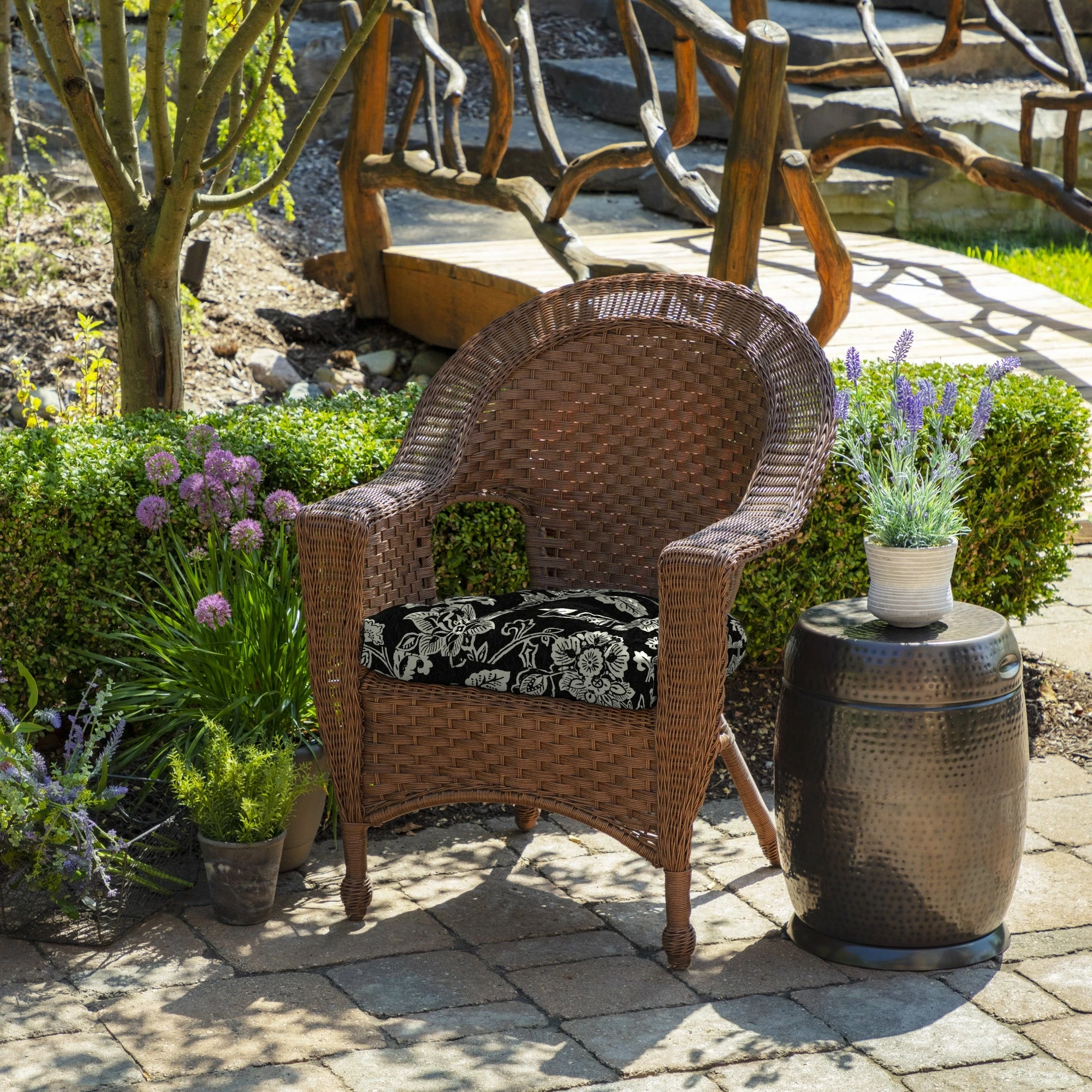 Best deal ✨ Arden Selections Ashland Jacobean Wicker Seat Cushion 2-pack - 18 In L X 20 In W X 5 In H ⌛ 2 Best deal ✨ Arden Selections Ashland Jacobean Wicker Seat Cushion 2-pack - 18 In L X 20 In W X 5 In H ⌛ - Image 2