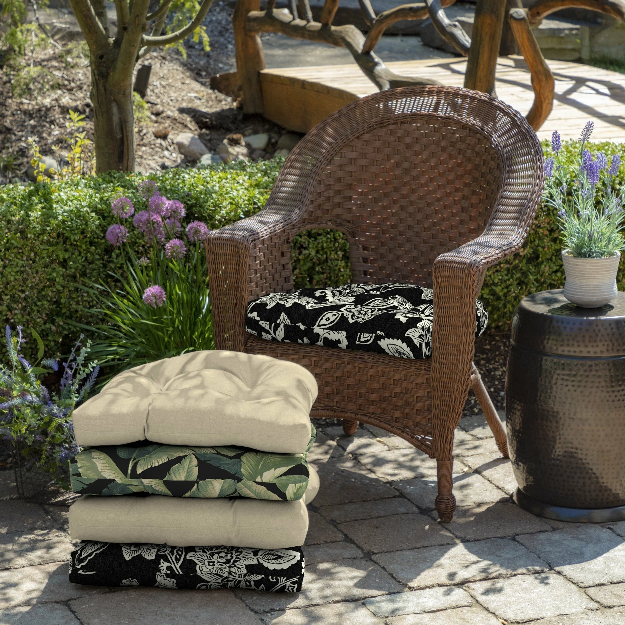 Best deal ✨ Arden Selections Ashland Jacobean Wicker Seat Cushion 2-pack - 18 In L X 20 In W X 5 In H ⌛ 4 Best deal ✨ Arden Selections Ashland Jacobean Wicker Seat Cushion 2-pack - 18 In L X 20 In W X 5 In H ⌛ - Image 4