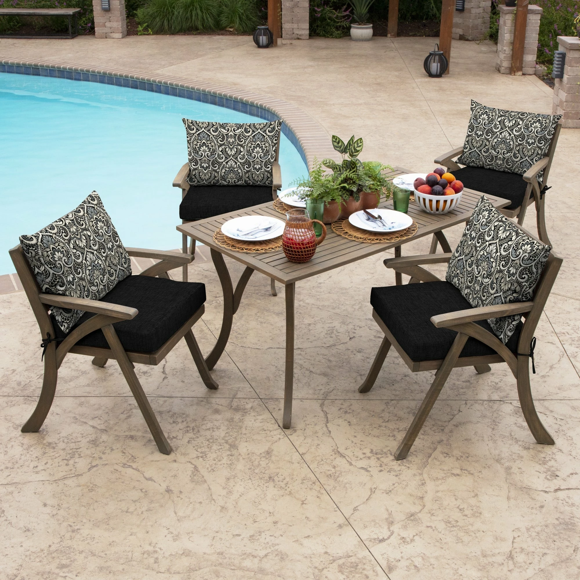 Cheapest ⌛ Arden Selections Aurora Damask Outdoor 17 X 23 In. Pillow Back Black Aurora Damask 💯 4 Cheapest ⌛ Arden Selections Aurora Damask Outdoor 17 X 23 In. Pillow Back Black Aurora Damask 💯 - Image 4