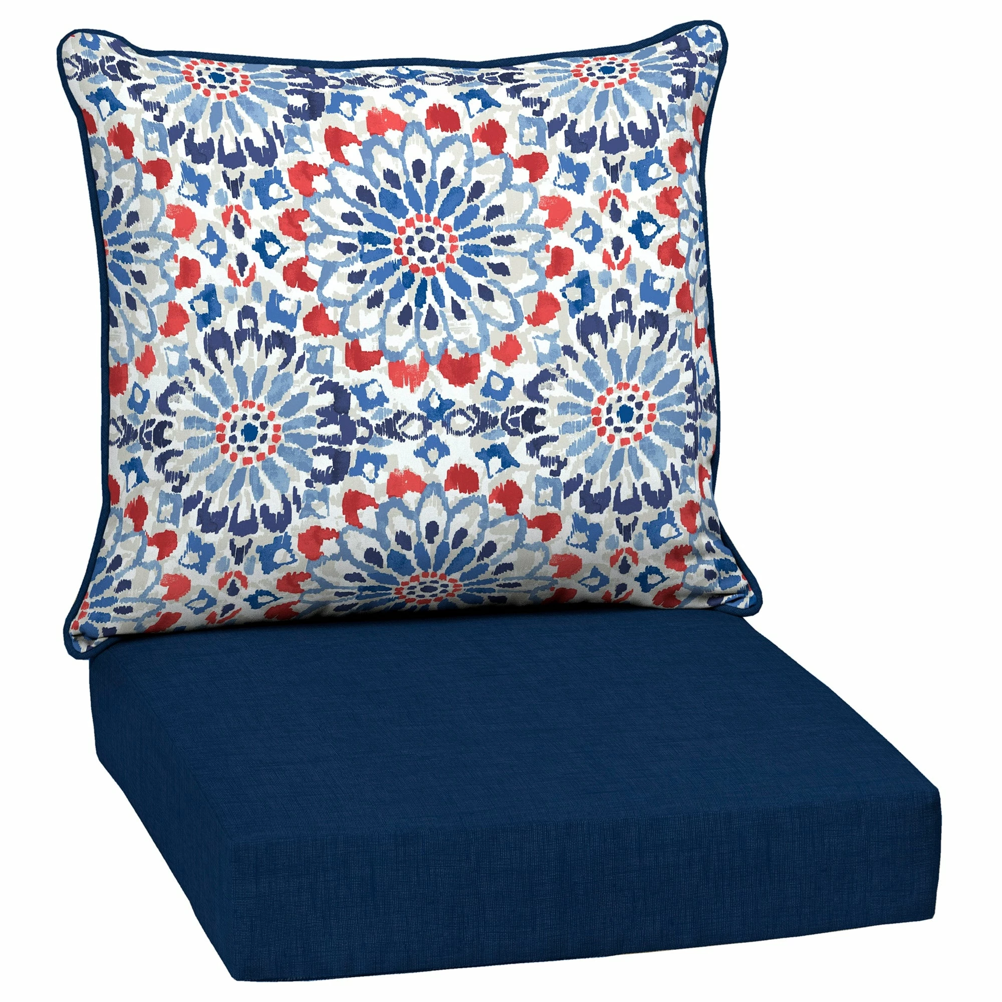Best Sale ๐งจ Arden Selections Clark Floral Medallion Deep-seat Outdoor Cushion Set - 24 W X 24 D In. โญ 1 Best Sale ๐งจ Arden Selections Clark Floral Medallion Deep-seat Outdoor Cushion Set - 24 W X 24 D In. โญ