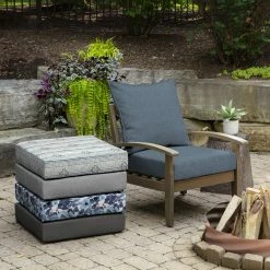 Budget ✨ Arden Selections Denim Alair Outdoor Deep Seat Cushion Set - 24 W X 24 D In. 😀 13 Budget ✨ Arden Selections Denim Alair Outdoor Deep Seat Cushion Set - 24 W X 24 D In. 😀 -Arden Selections Shop Arden Selections Denim Alair Texture Outdoor Deep Seat Set 4