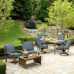 Budget ✨ Arden Selections Denim Alair Outdoor Deep Seat Cushion Set - 24 W X 24 D In. 😀 15 Budget ✨ Arden Selections Denim Alair Outdoor Deep Seat Cushion Set - 24 W X 24 D In. 😀 -Arden Selections Shop Arden Selections Denim Alair Texture Outdoor Deep Seat Set 6