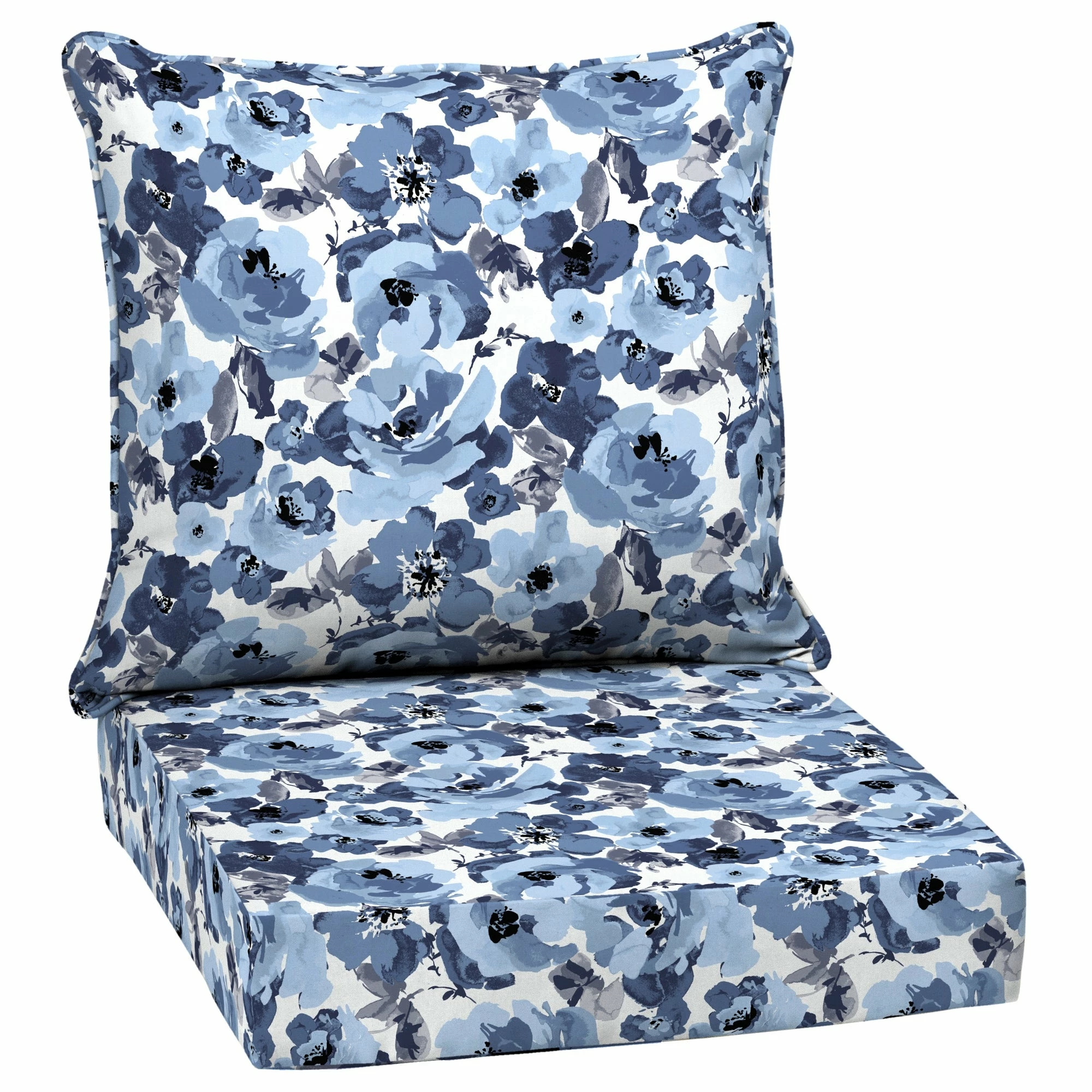 Coupon ✔️ Arden Selections Bue Garden Floral Outdoor Deep Seat Cushion Set - 24 W X 24 D In. 🌟 1 Coupon ✔️ Arden Selections Bue Garden Floral Outdoor Deep Seat Cushion Set - 24 W X 24 D In. 🌟