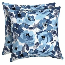 Cheap โจ Arden Selections Blue Garden Floral Outdoor Square Pillow 2-Pack - 16" W X 16" D ๐ฏ