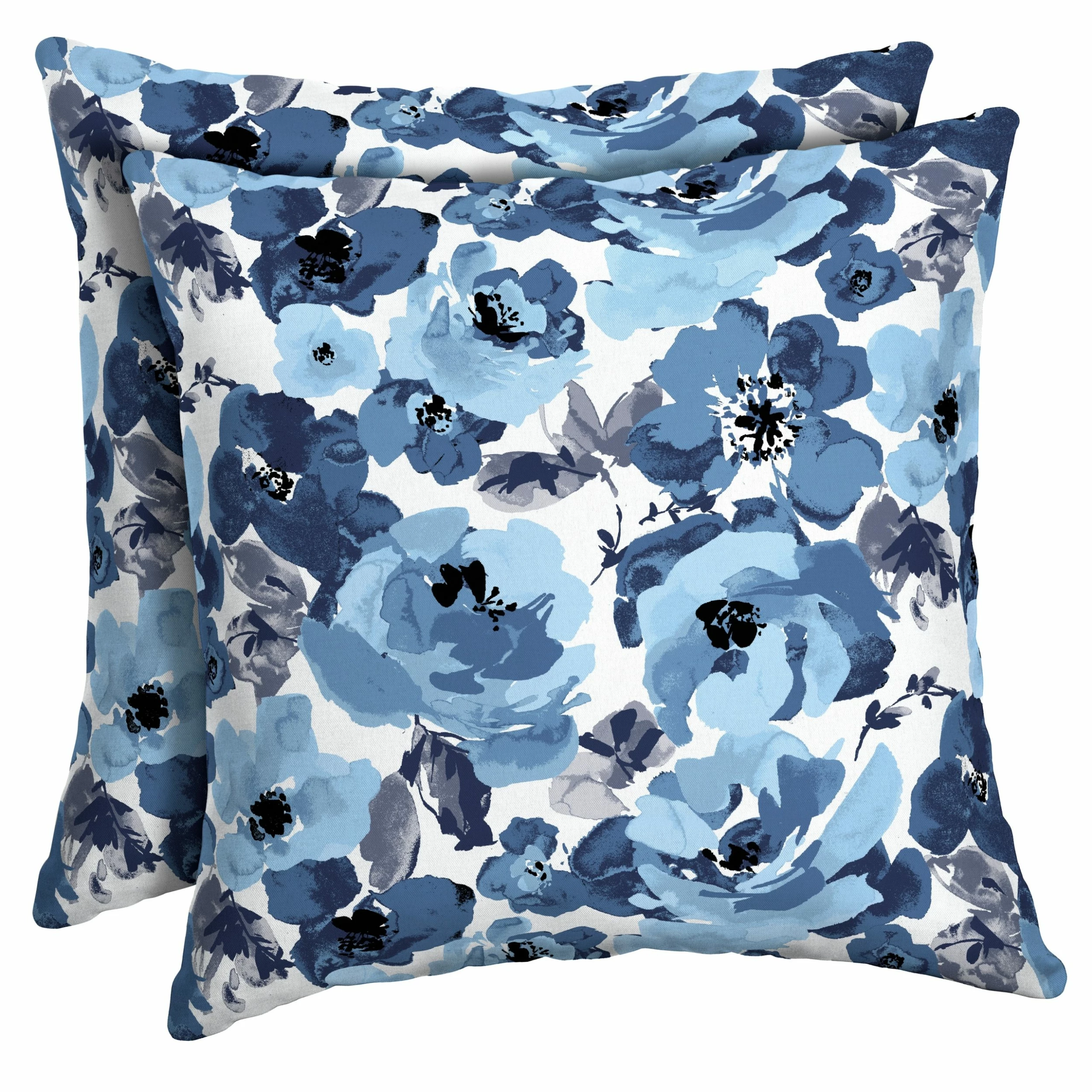 Cheap ✨ Arden Selections Blue Garden Floral Outdoor Square Pillow 2-Pack - 16" W X 16" D 💯