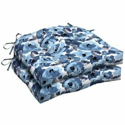 Best Sale ⌛ Arden Selections Floral Outdoor Wicker Seat Cushion (Set Of 2) - 18 In L X 20 In W X 5 In H 💯