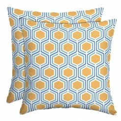 Best deal ✔️ Arden Selections Honeycomb Outdoor Throw Pillow, 2 Pack - 16" W X 16" D 🛒