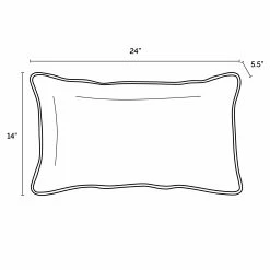 Alternative view of Flash Sale 🎉 Arden Selections Oasis Indoor/Outdoor Lumbar Pillow W/ Accent Silver Grey W/white 🎁