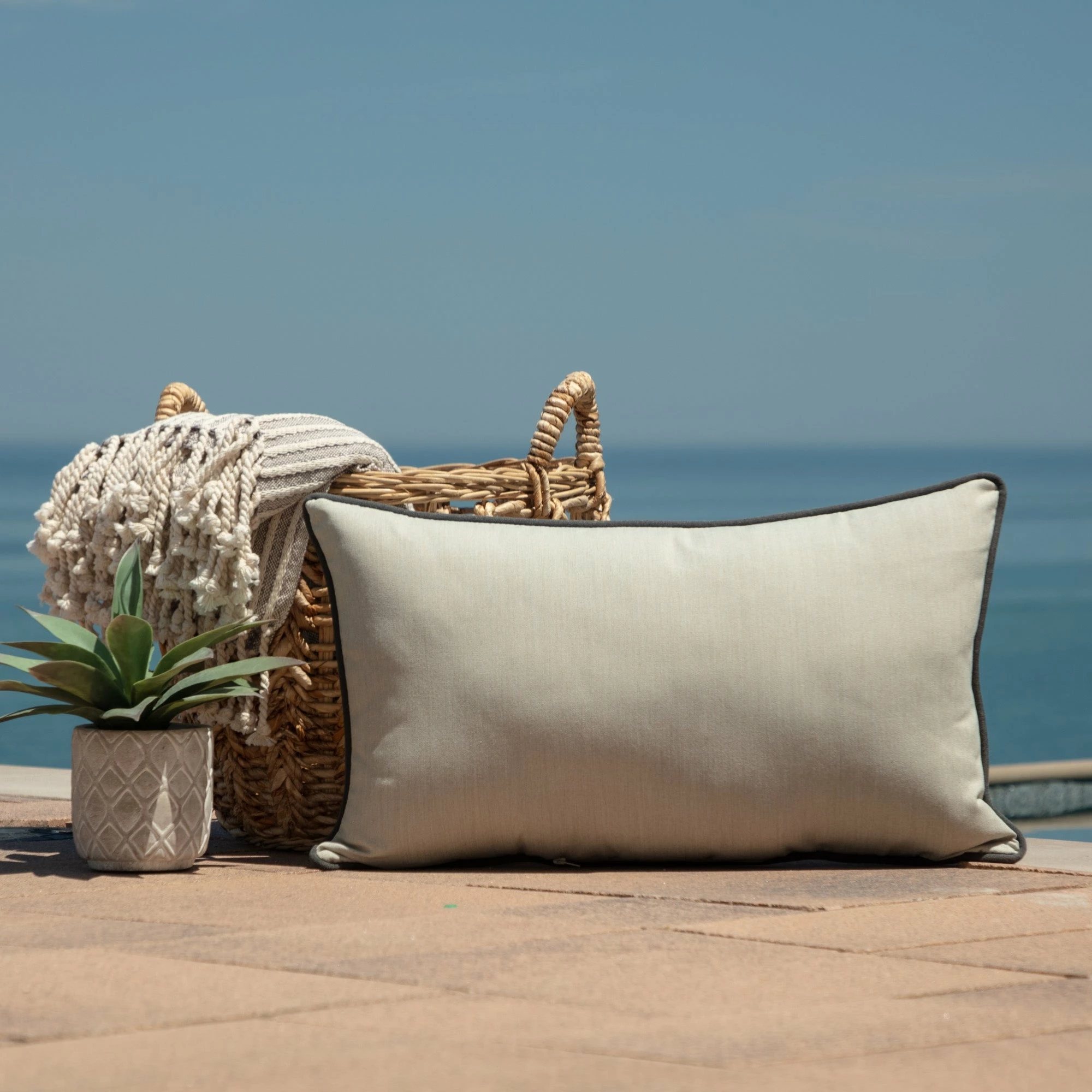 Flash Sale ๐ Arden Selections Oasis Indoor/Outdoor Lumbar Pillow W/ Accent Silver Grey W/white ๐ 10 Flash Sale ๐ Arden Selections Oasis Indoor/Outdoor Lumbar Pillow W/ Accent Silver Grey W/white ๐ - Image 10