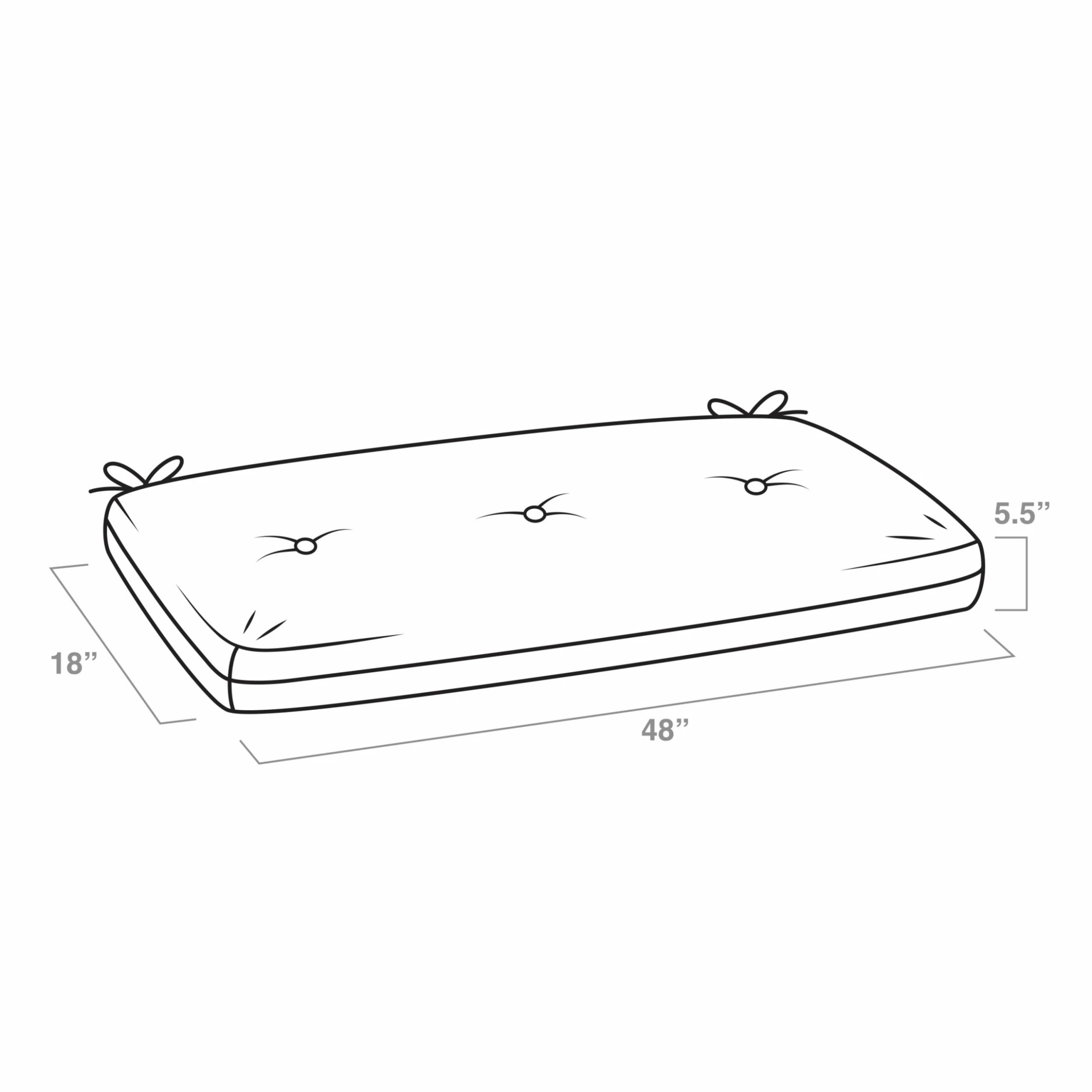 Discount ๐งจ Arden Selections Oceantex Outdoor Bench Cushion 48 X 18 - 18"L X 48"W Sky Blue ๐ 3 Discount ๐งจ Arden Selections Oceantex Outdoor Bench Cushion 48 X 18 - 18"L X 48"W Sky Blue ๐ - Image 3