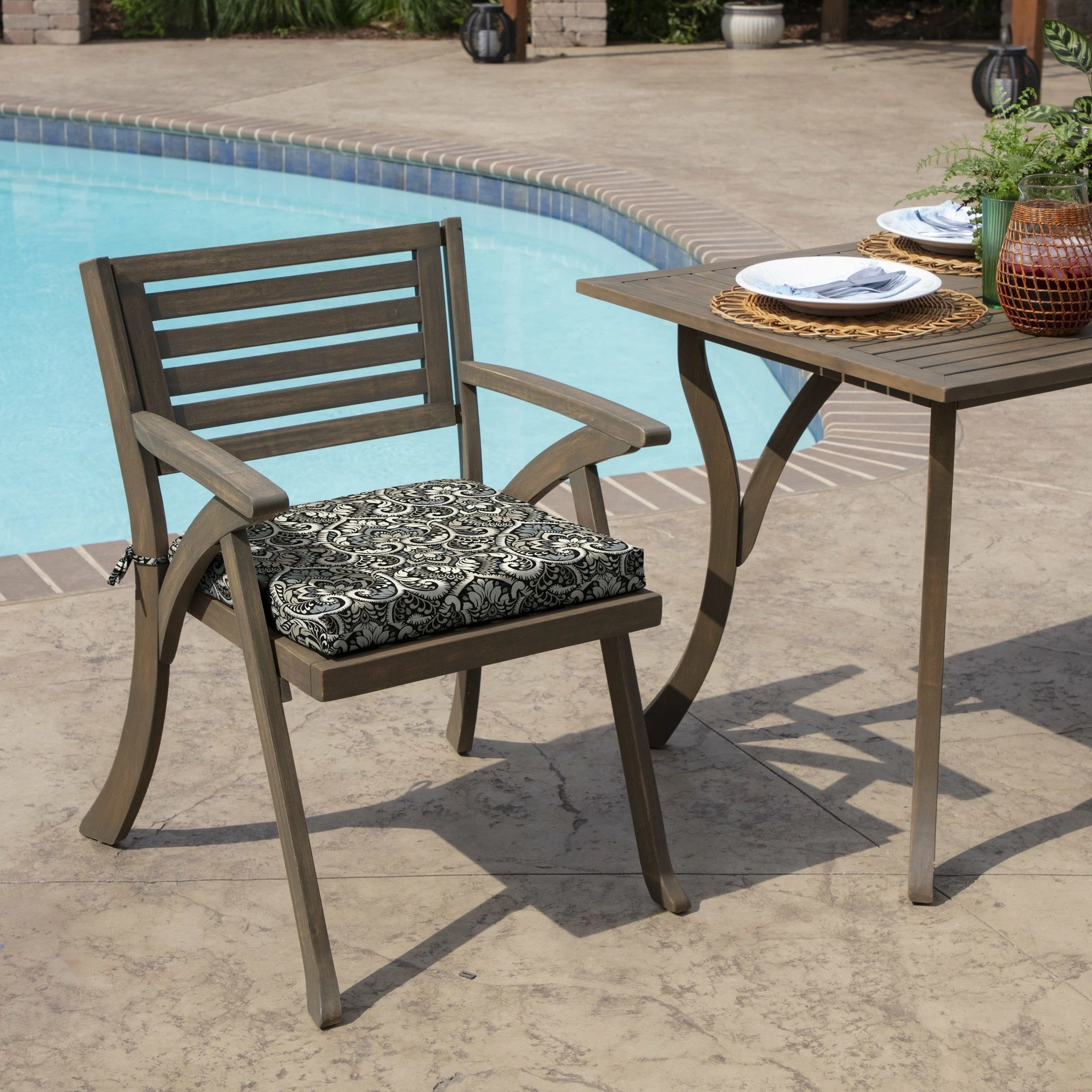 Best Pirce 💯 Arden Selections Aurora Damask Outdoor 18 X 19 In. Seat Pad Neutral Aurora Damask 🤩 11 Best Pirce 💯 Arden Selections Aurora Damask Outdoor 18 X 19 In. Seat Pad Neutral Aurora Damask 🤩 - Image 11