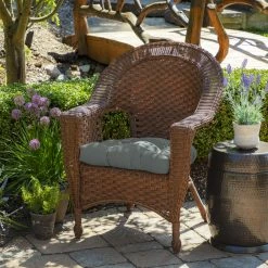 Brand new ✔️ Arden Selections Outdoor 18 X 20 In. Wicker Chair Cushion Stone Grey Texture ⌛ -Arden Selections Shop Arden Selections Outdoor 18 x 20 in. Wicker Chair Cushion 9