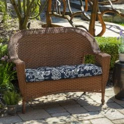 New ✔️ Arden Selections Sapphire Ashland Jacobean Outdoor 18 X 41.5 In. Wicker Settee - 18 In L X 41.5 In W X 5 In H 👏 12 New ✔️ Arden Selections Sapphire Ashland Jacobean Outdoor 18 X 41.5 In. Wicker Settee - 18 In L X 41.5 In W X 5 In H 👏 -Arden Selections Shop Arden Selections Outdoor 18 x 41.5 in. Wicker Settee 18