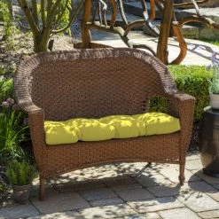 New ๐ Arden Selections Outdoor 18 X 41.5 In. Wicker Settee Lemon Yellow Leala ๐ 25 New ๐ Arden Selections Outdoor 18 X 41.5 In. Wicker Settee Lemon Yellow Leala ๐ -Arden Selections Shop Arden Selections Outdoor 18 x 41.5 in. Wicker Settee 32