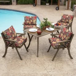 Best Sale ⌛ Arden Selections Outdoor 21 X 21 In. Dining Chair Cushion Set Sapphire Blue Leala Stripe 🤩 -Arden Selections Shop Arden Selections Outdoor 21 x 21 in. Dining Chair Cushion Set 118