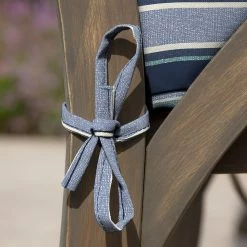 Best Sale ⌛ Arden Selections Outdoor 21 X 21 In. Dining Chair Cushion Set Sapphire Blue Leala Stripe 🤩 -Arden Selections Shop Arden Selections Outdoor 21 x 21 in. Dining Chair Cushion Set 125