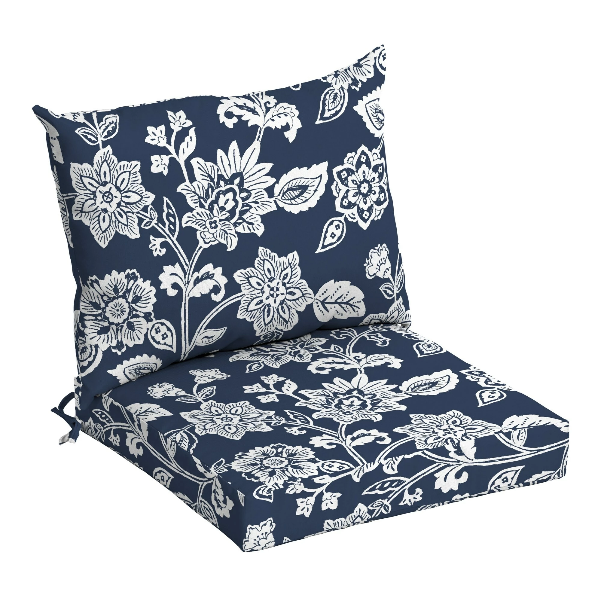 New 👏 Arden Selections Americana Outdoor 21 X 21 In. Dining Chair Cushion Set Sapphire Ashland Jacobean 👏 5 New 👏 Arden Selections Americana Outdoor 21 X 21 In. Dining Chair Cushion Set Sapphire Ashland Jacobean 👏 - Image 5