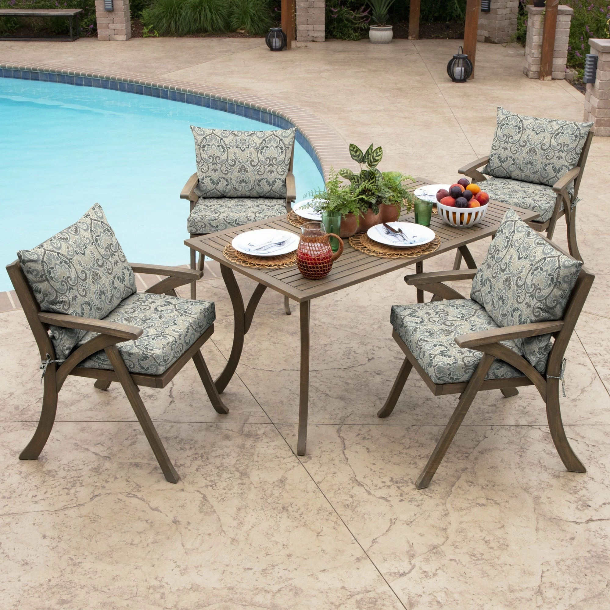 Buy ๐ Arden Selections Outdoor 21 X 21 In. Dining Chair Cushion Set Neutral Aurora Damask ๐ 7 Buy ๐ Arden Selections Outdoor 21 X 21 In. Dining Chair Cushion Set Neutral Aurora Damask ๐ - Image 7