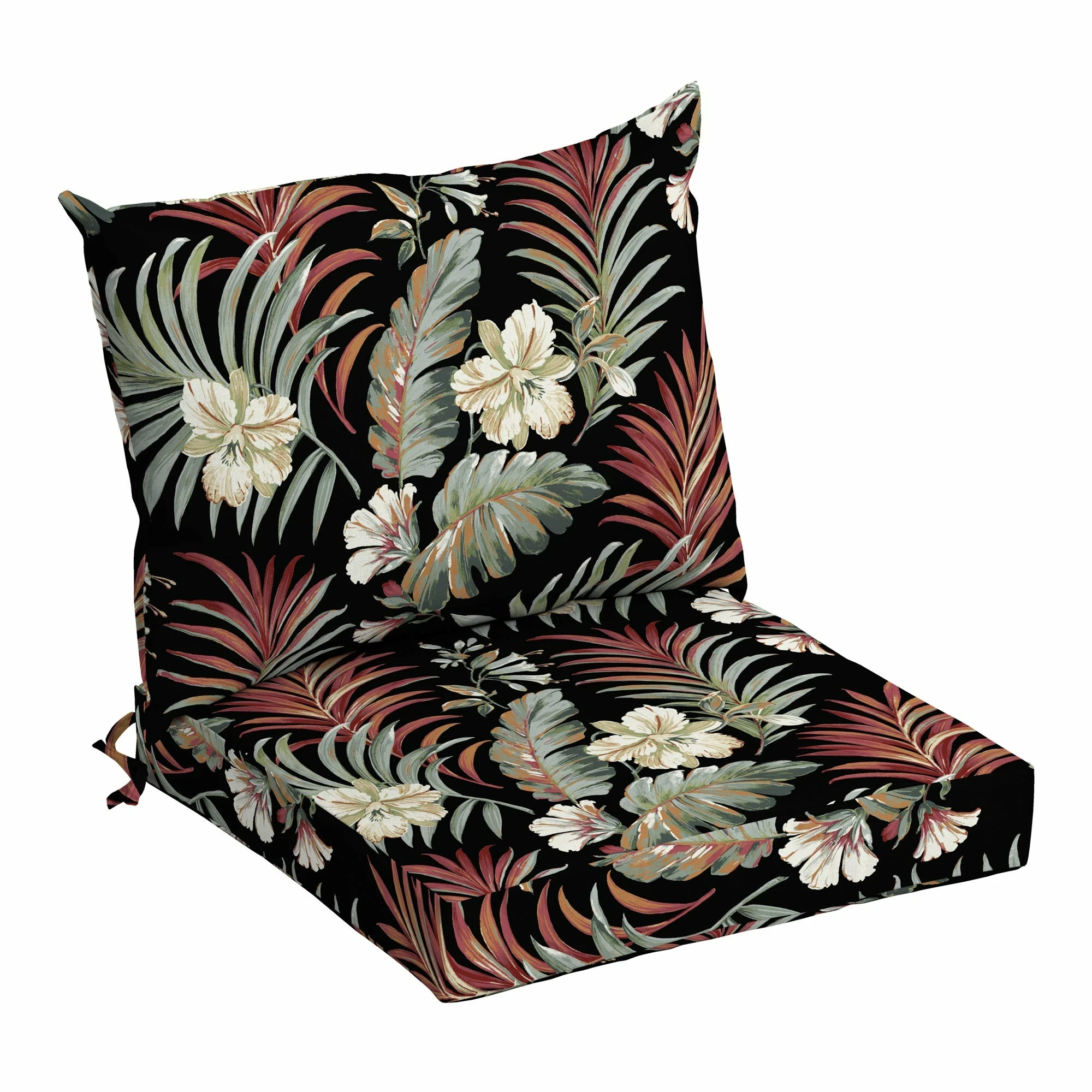 Wholesale 😍 Arden Selections Outdoor 21 X 21 In. Dining Chair Cushion Set Black Simone Tropical ❤️ 1 Wholesale 😍 Arden Selections Outdoor 21 X 21 In. Dining Chair Cushion Set Black Simone Tropical ❤️