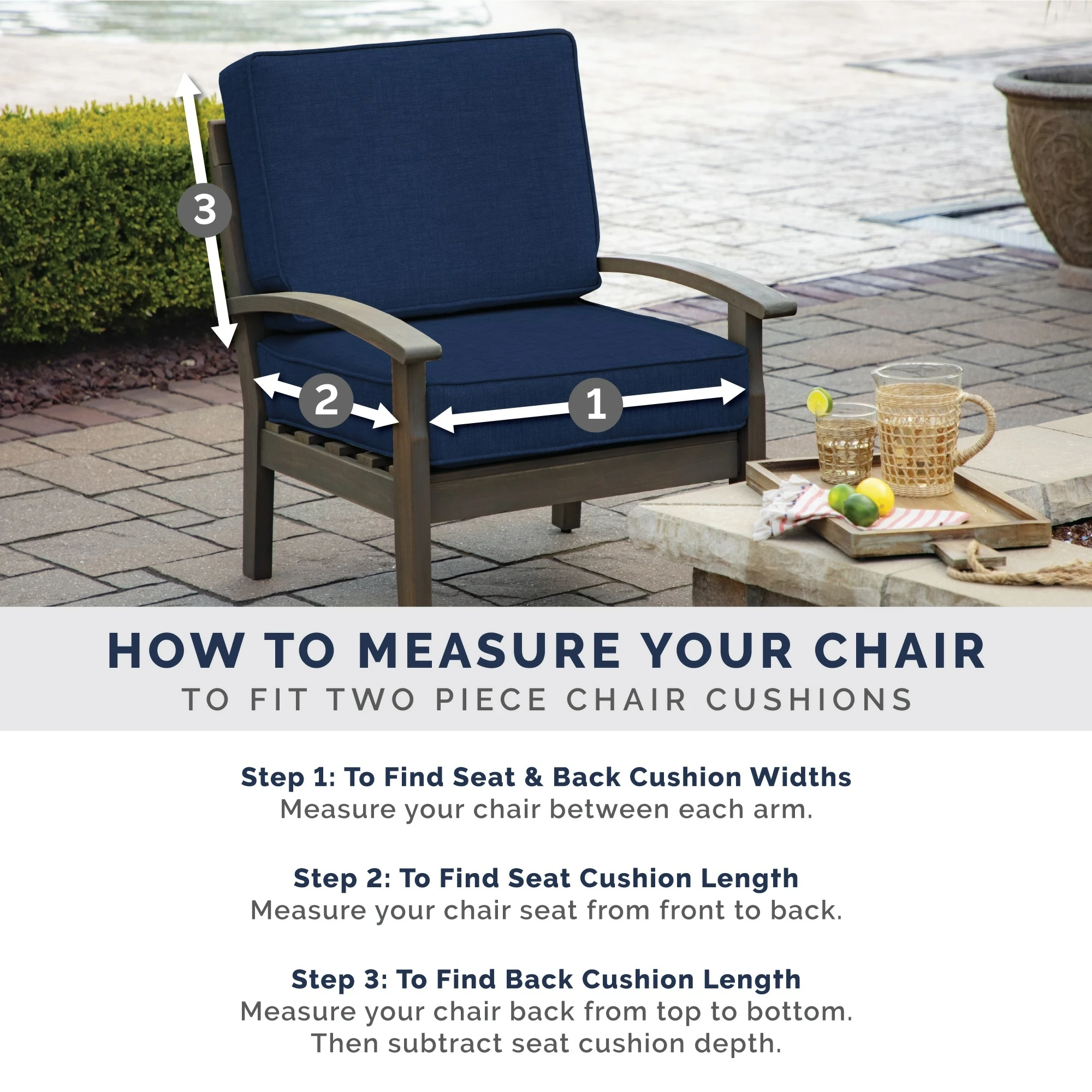 Outlet 🥰 Arden Selections Outdoor 21 X 21 In. Dining Chair Cushion Set, Sapphire Blue Leala Damask - 21 In L X 21 In W X 4 In H 👏 - Image 4