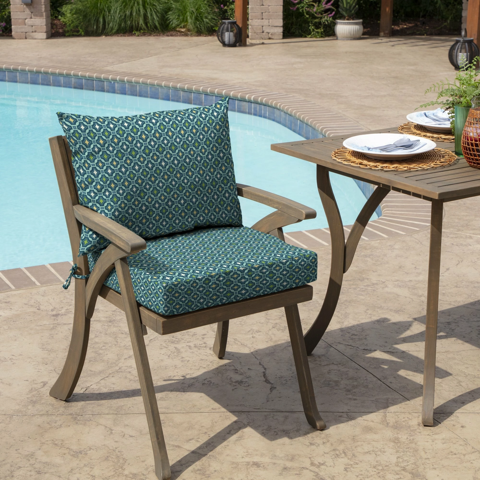 Hot Sale ๐ Arden Selections Outdoor 21 X 21 In. Dining Chair Cushion Set Alana Tile ๐ 5 Hot Sale ๐ Arden Selections Outdoor 21 X 21 In. Dining Chair Cushion Set Alana Tile ๐ - Image 5