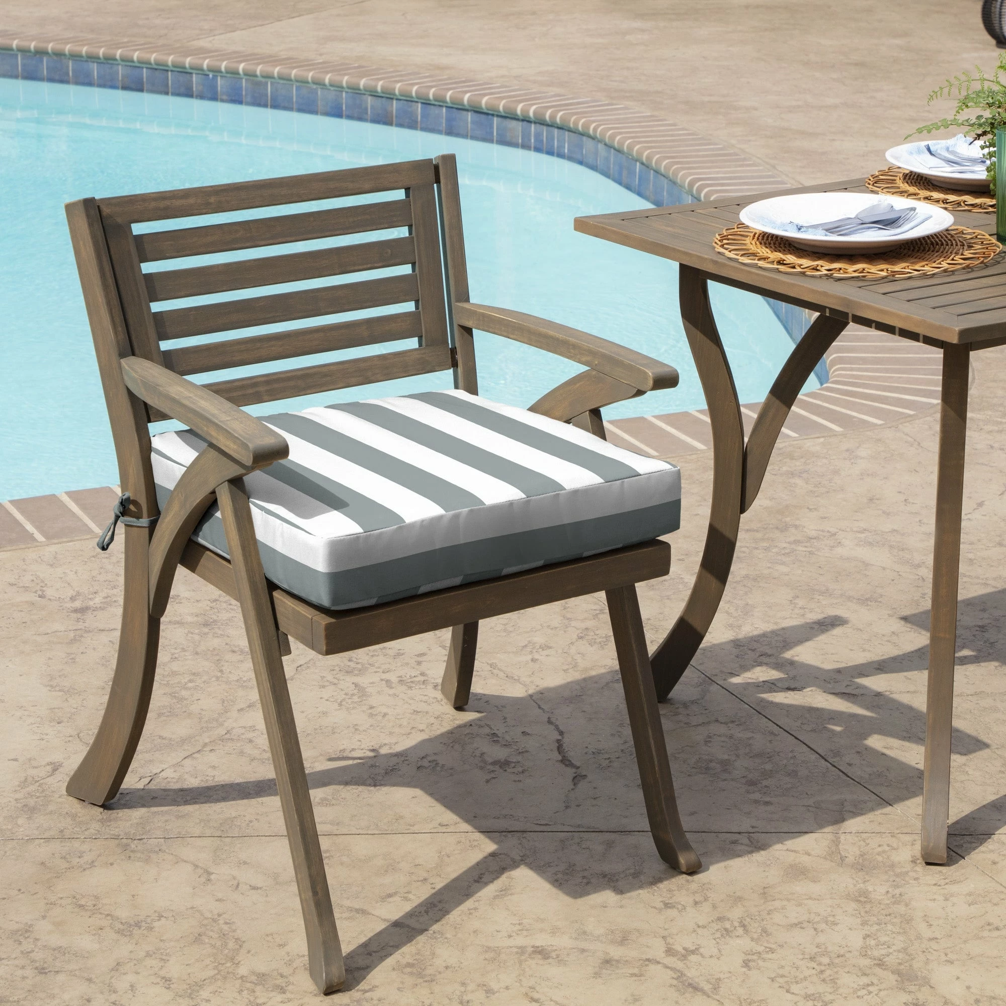 Top 10 ⌛ Arden Selections Cabana Stripe Outdoor 21 X 21 In. Seat Cushion Black Cabana Stripe 👍 - Image 6