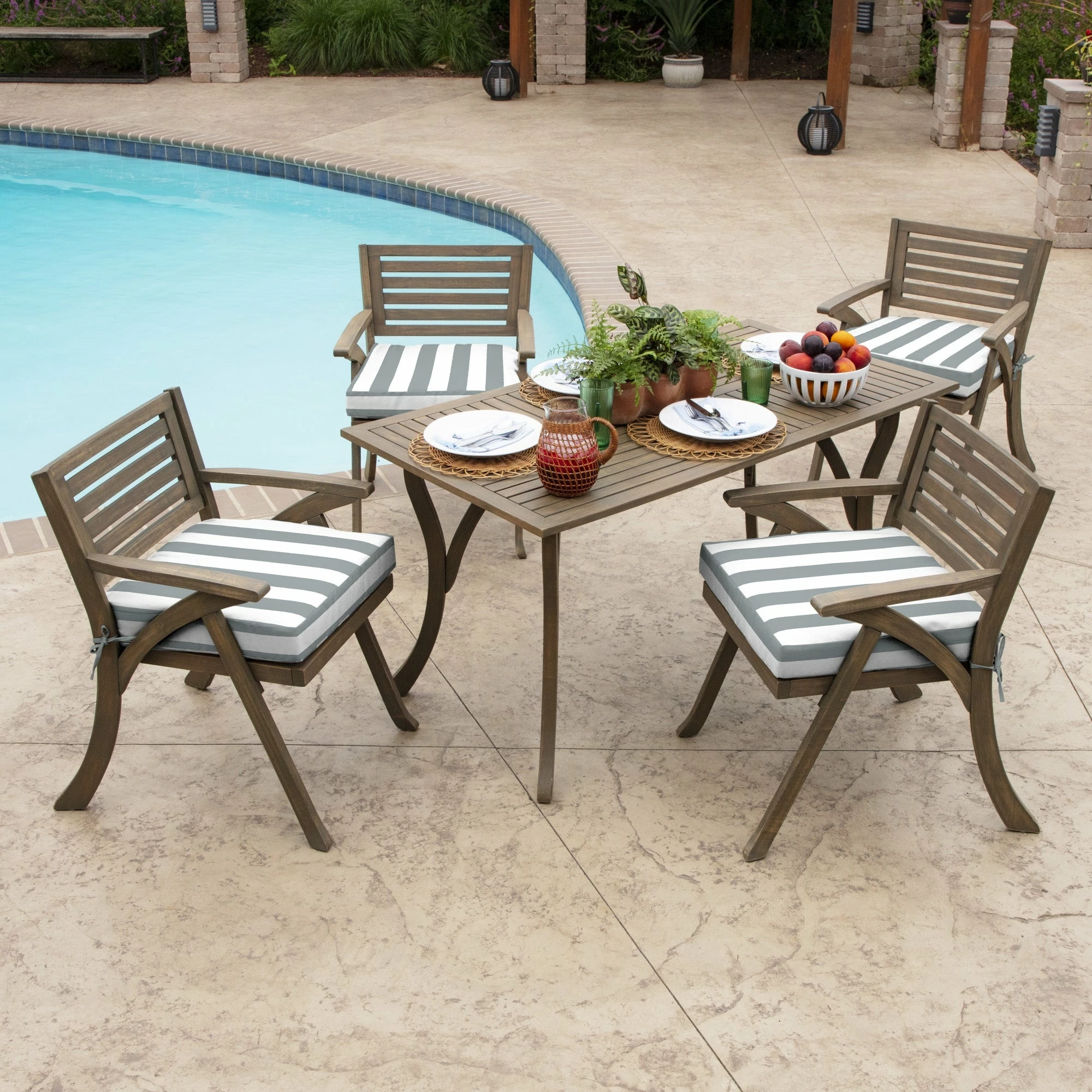 Top 10 ⌛ Arden Selections Cabana Stripe Outdoor 21 X 21 In. Seat Cushion Black Cabana Stripe 👍 - Image 7