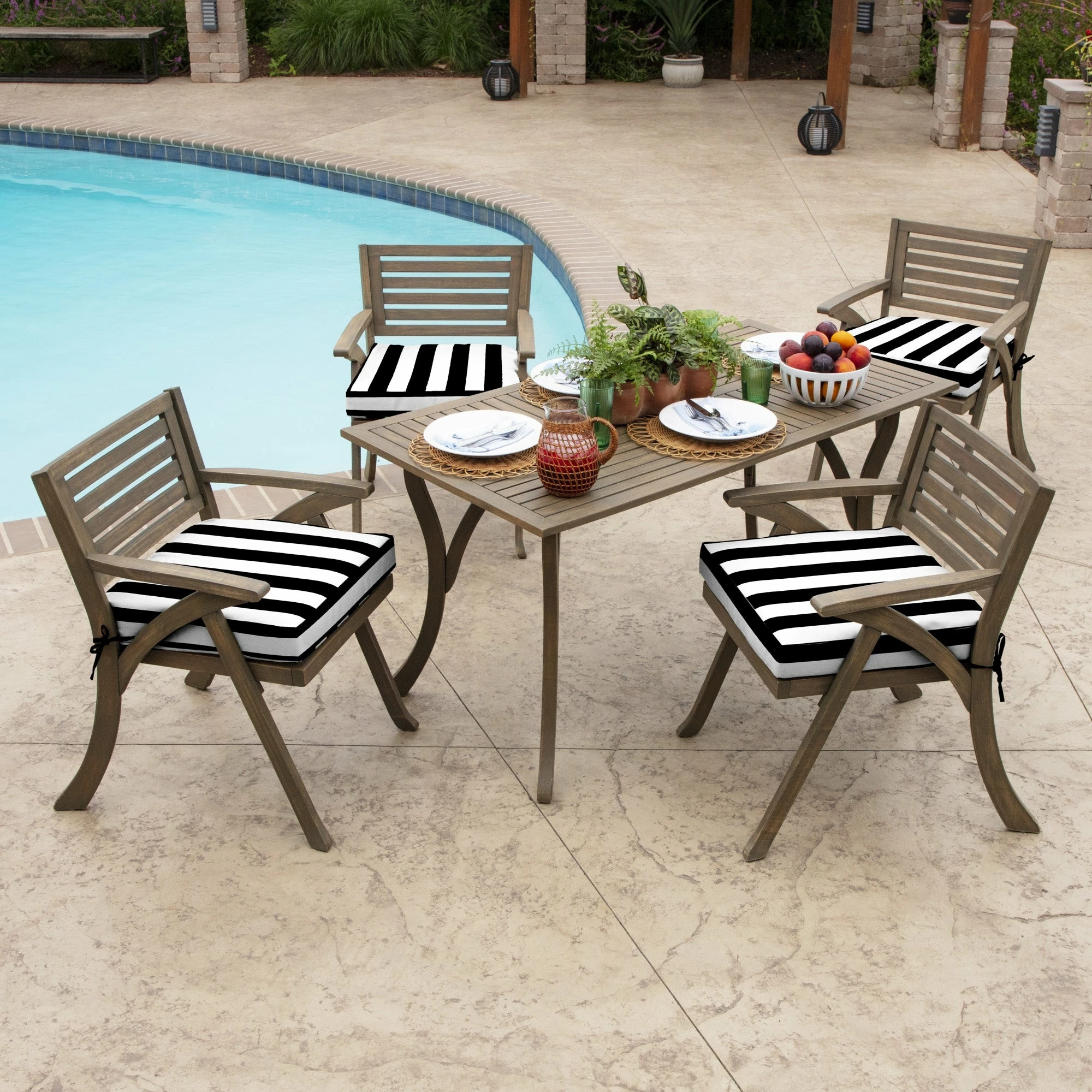 Top 10 ⌛ Arden Selections Cabana Stripe Outdoor 21 X 21 In. Seat Cushion Black Cabana Stripe 👍 - Image 11
