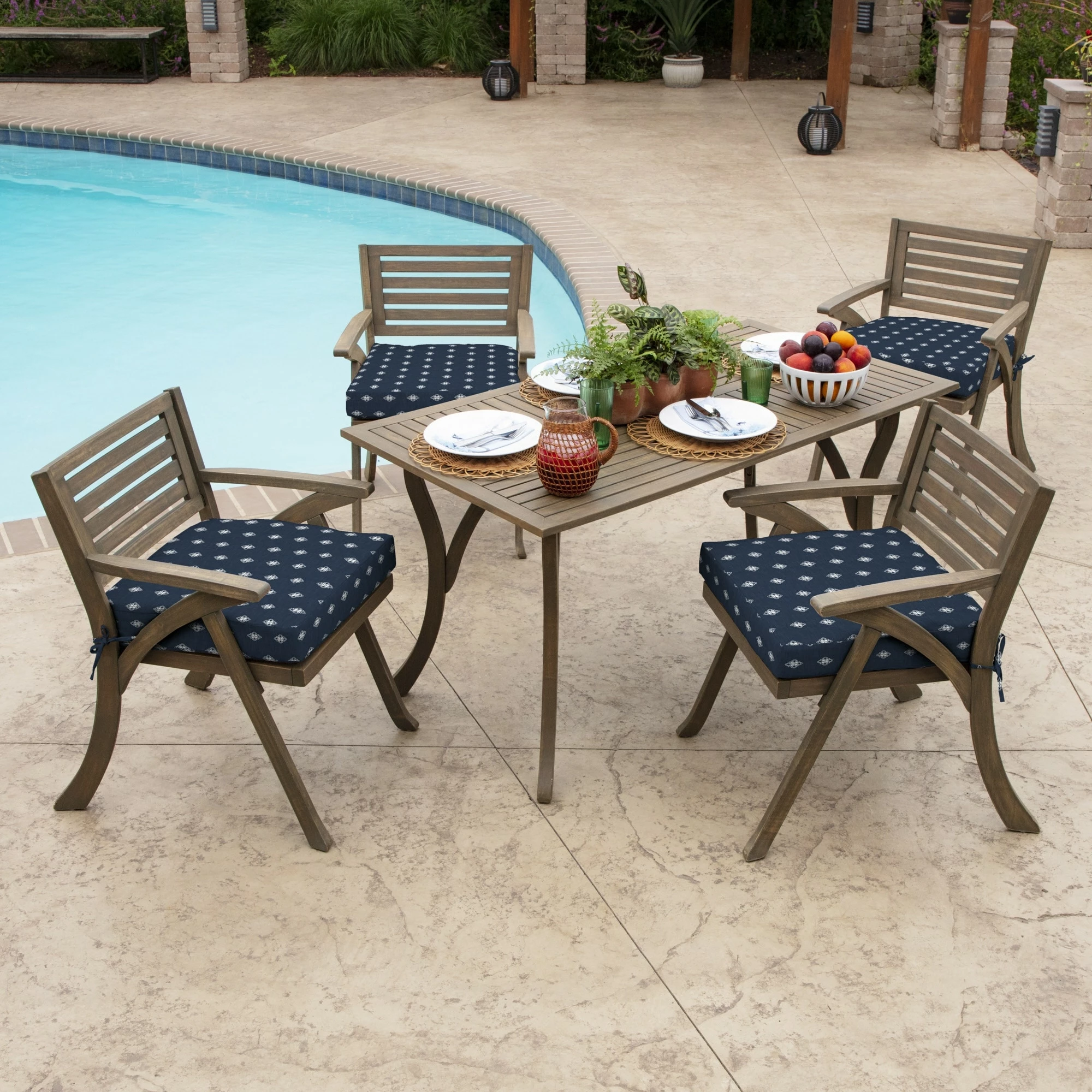 Best deal 🤩 Arden Selections Americana Outdoor 21 X 21 In. Seat Cushion Sapphire Ashland Jacobean 😀 7 Best deal 🤩 Arden Selections Americana Outdoor 21 X 21 In. Seat Cushion Sapphire Ashland Jacobean 😀 - Image 7