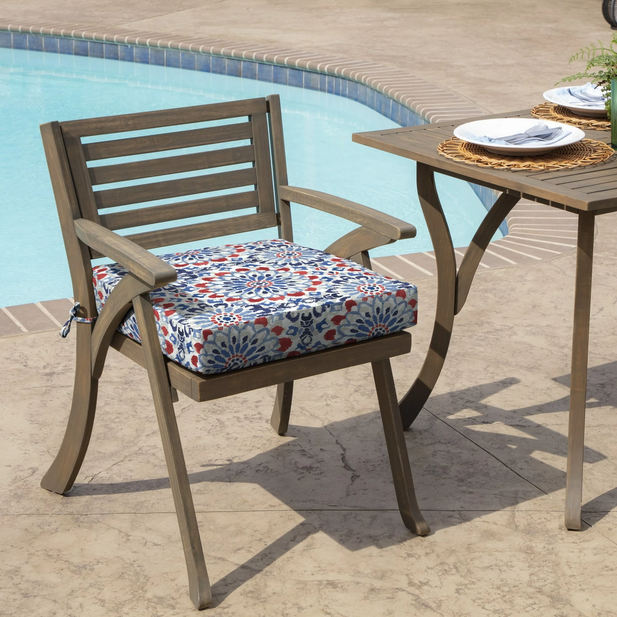 Best deal 🤩 Arden Selections Americana Outdoor 21 X 21 In. Seat Cushion Sapphire Ashland Jacobean 😀 10 Best deal 🤩 Arden Selections Americana Outdoor 21 X 21 In. Seat Cushion Sapphire Ashland Jacobean 😀 - Image 10