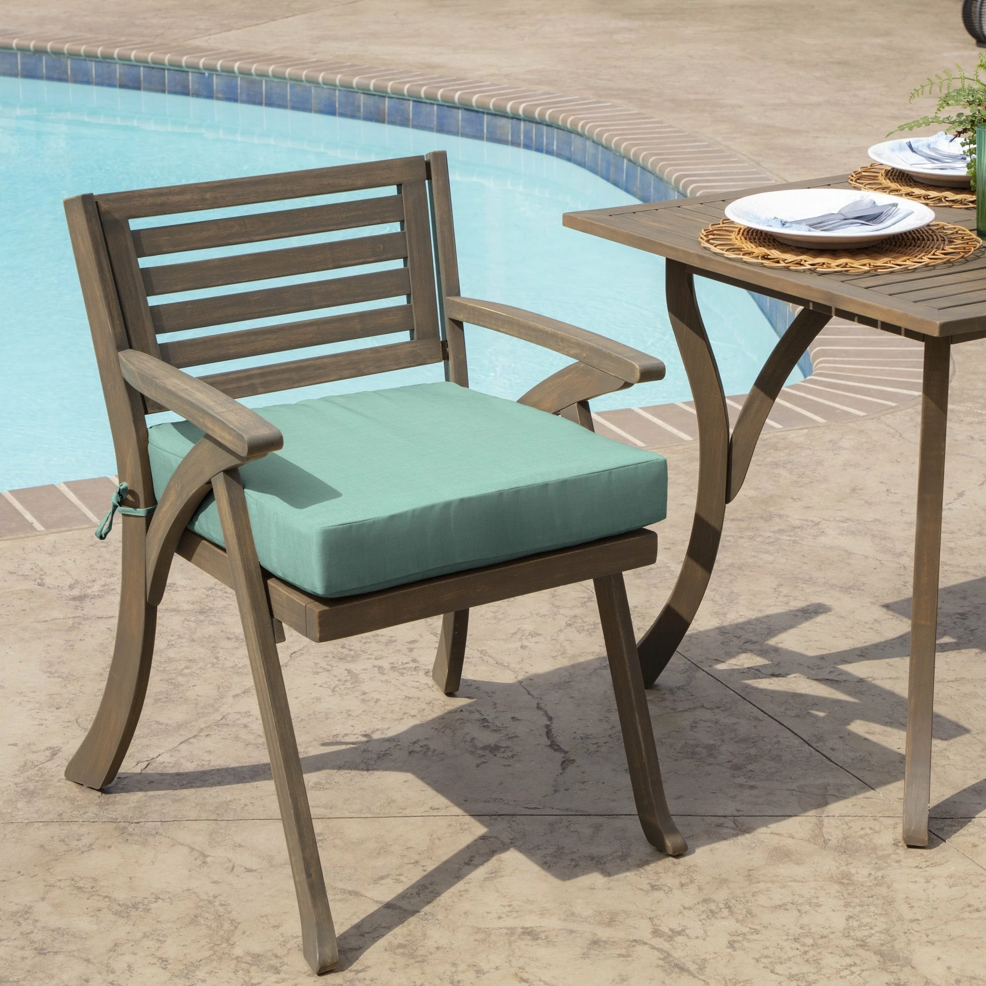 Brand new ✨ Arden Selections Leala Texture Outdoor 21 X 21 In. Seat Cushion Lake Blue Leala 🔔 6 Brand new ✨ Arden Selections Leala Texture Outdoor 21 X 21 In. Seat Cushion Lake Blue Leala 🔔 - Image 6