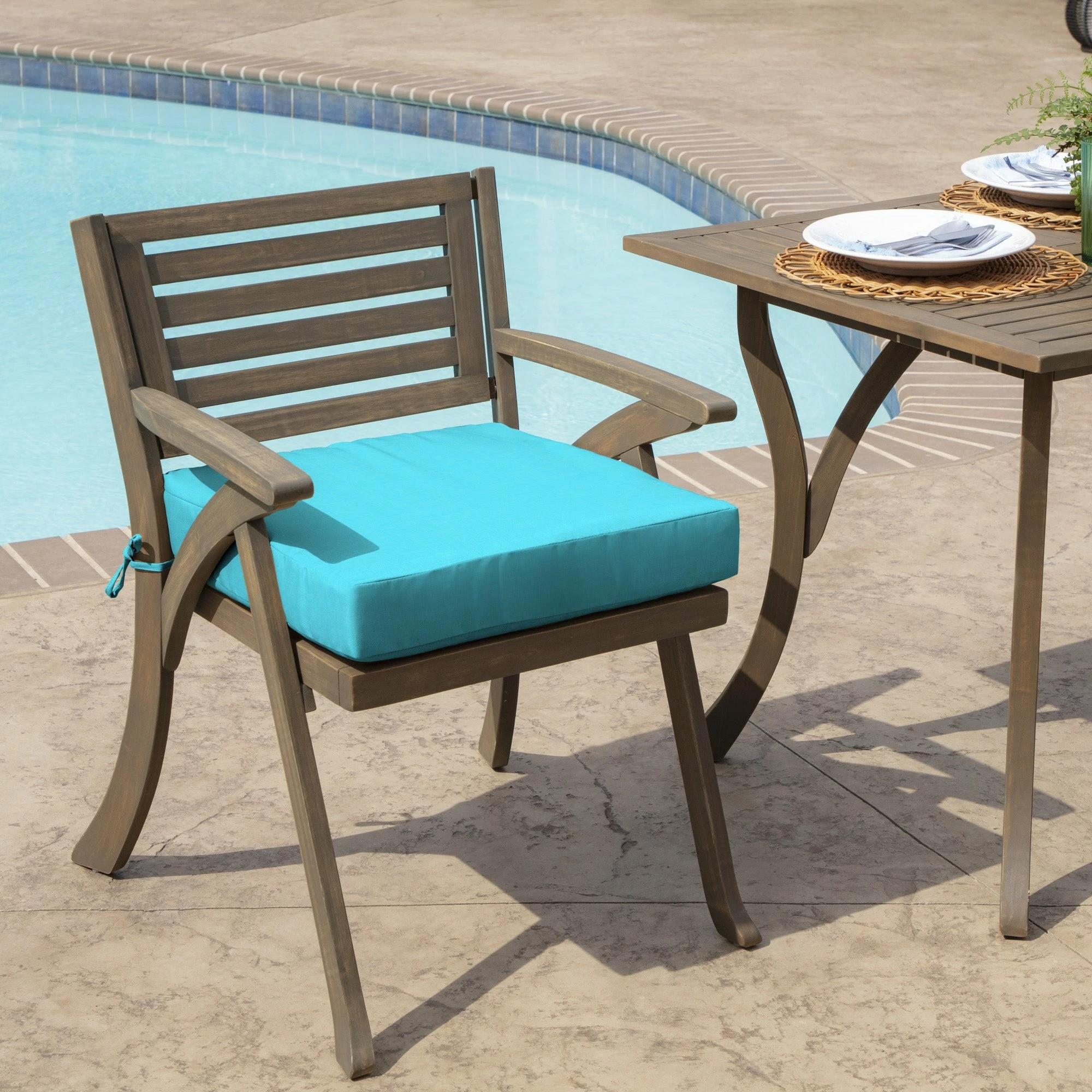 Brand new ✨ Arden Selections Leala Texture Outdoor 21 X 21 In. Seat Cushion Lake Blue Leala 🔔 11 Brand new ✨ Arden Selections Leala Texture Outdoor 21 X 21 In. Seat Cushion Lake Blue Leala 🔔 - Image 11