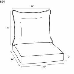Outlet 😀 Arden Selections Outdoor Deep Seat Cushion Set Clark 🥰 16 Outlet 😀 Arden Selections Outdoor Deep Seat Cushion Set Clark 🥰 -Arden Selections Shop Arden Selections Outdoor 24 x 22 in. Deep Seat Set 22