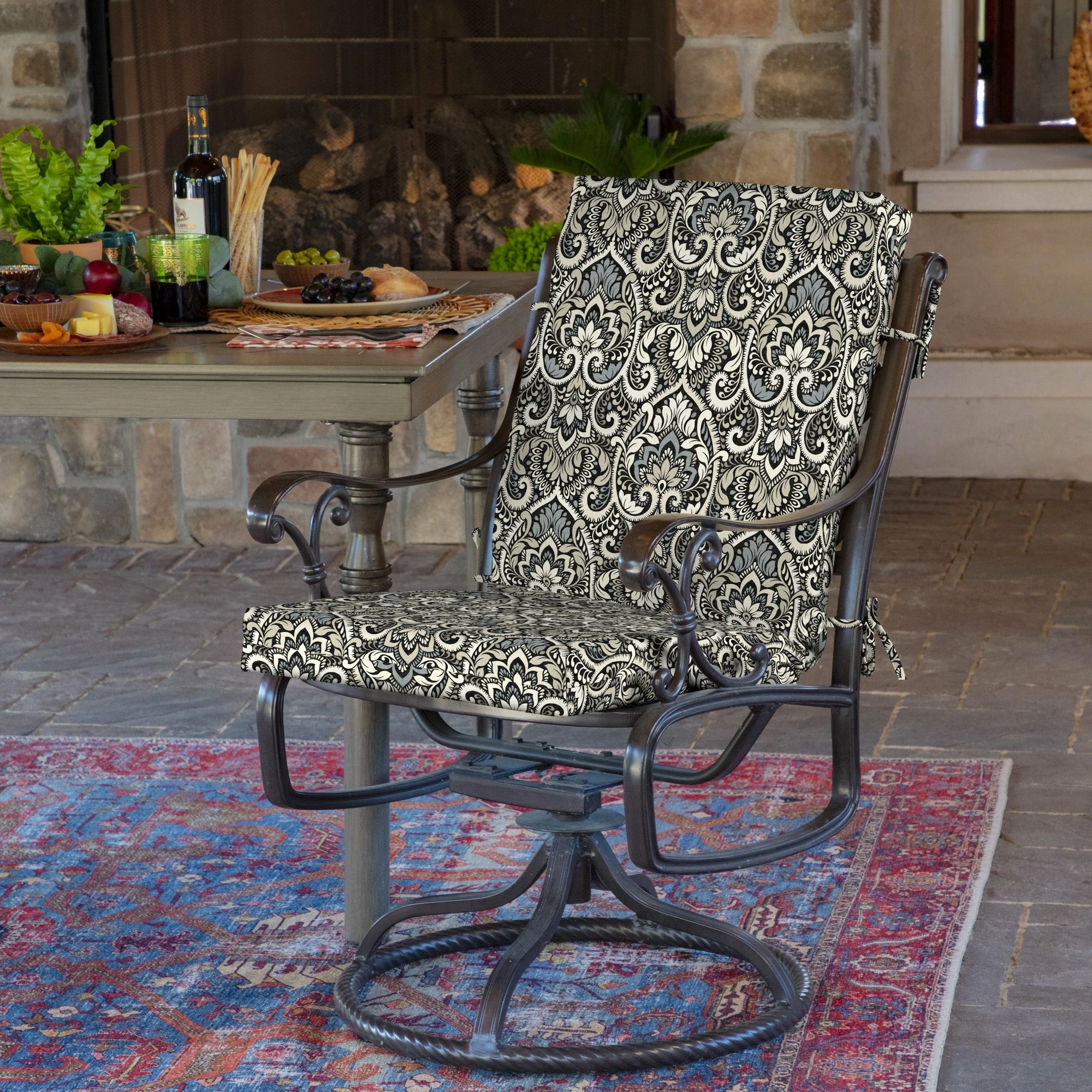 Outlet ๐ Arden Selections Aurora Damask Outdoor Dining Chair Cushion Neutral Aurora Damask ๐ 11 Outlet ๐ Arden Selections Aurora Damask Outdoor Dining Chair Cushion Neutral Aurora Damask ๐ - Image 11
