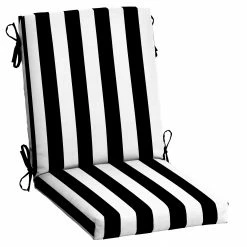 Best reviews of โค๏ธ Arden Selections Outdoor Cabana Stripe 44 X 20 In. High Back Dining Chair Cushion Stone Grey Cabana Stripe ๐ฏ