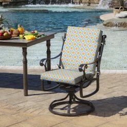 Discount 🤩 Arden Selections Splash Outdoor Dining Chair Cushion Sapphire Blue Leala Stripe 🧨 19 Discount 🤩 Arden Selections Splash Outdoor Dining Chair Cushion Sapphire Blue Leala Stripe 🧨 -Arden Selections Shop Arden Selections Outdoor 44 x 20 in. High Back Dining Chair Cushion 65