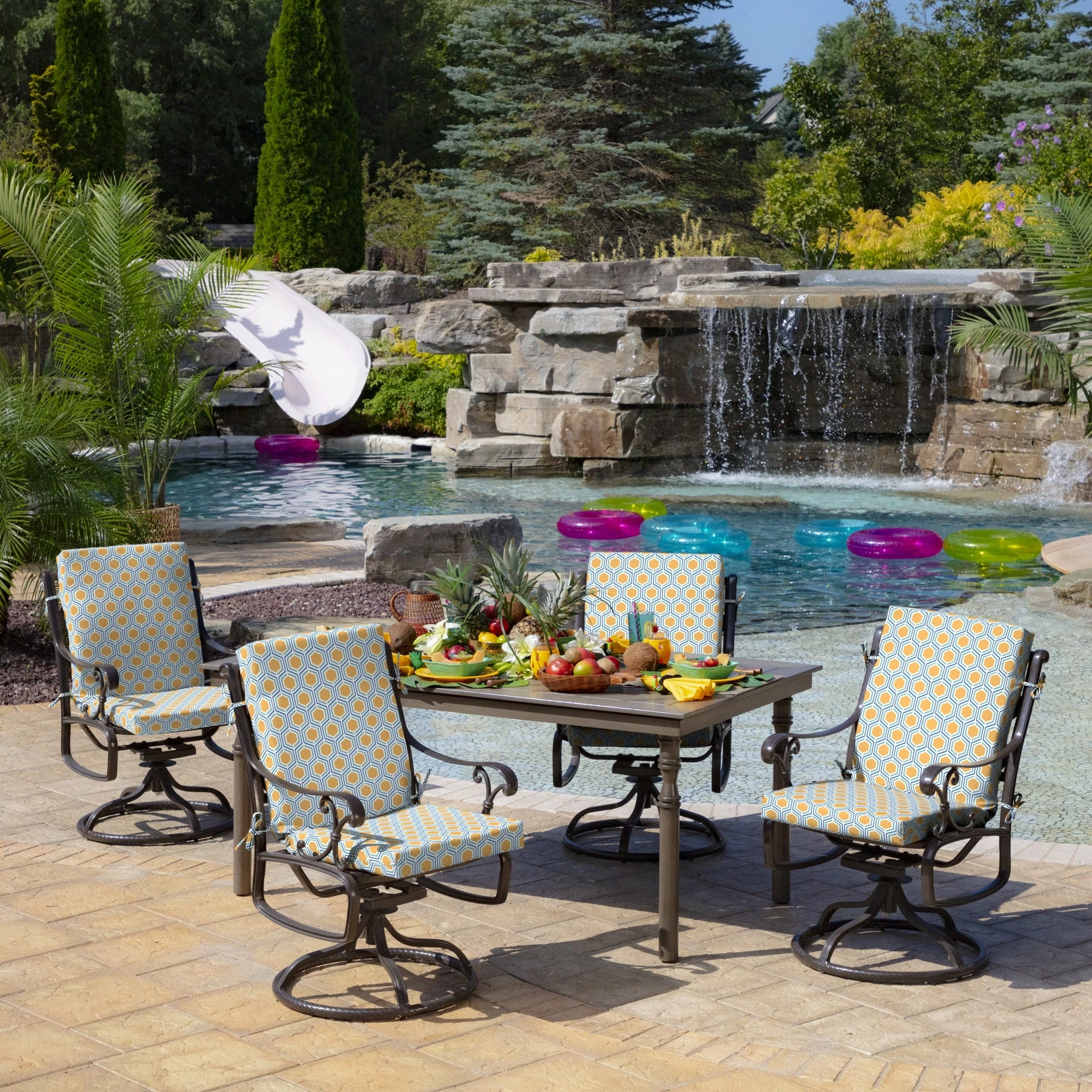 Discount 🤩 Arden Selections Splash Outdoor Dining Chair Cushion Sapphire Blue Leala Stripe 🧨 7 Discount 🤩 Arden Selections Splash Outdoor Dining Chair Cushion Sapphire Blue Leala Stripe 🧨 - Image 7