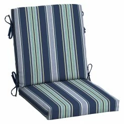 Discount 🤩 Arden Selections Splash Outdoor Dining Chair Cushion Sapphire Blue Leala Stripe 🧨 25 Discount 🤩 Arden Selections Splash Outdoor Dining Chair Cushion Sapphire Blue Leala Stripe 🧨 -Arden Selections Shop Arden Selections Outdoor 44 x 20 in. High Back Dining Chair Cushion 70