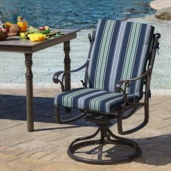 Discount 🤩 Arden Selections Splash Outdoor Dining Chair Cushion Sapphire Blue Leala Stripe 🧨 26 Discount 🤩 Arden Selections Splash Outdoor Dining Chair Cushion Sapphire Blue Leala Stripe 🧨 -Arden Selections Shop Arden Selections Outdoor 44 x 20 in. High Back Dining Chair Cushion 71
