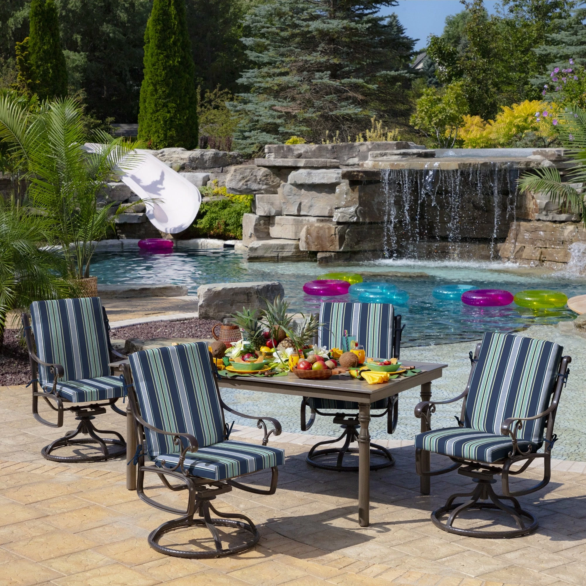 Discount 🤩 Arden Selections Splash Outdoor Dining Chair Cushion Sapphire Blue Leala Stripe 🧨 14 Discount 🤩 Arden Selections Splash Outdoor Dining Chair Cushion Sapphire Blue Leala Stripe 🧨 - Image 14