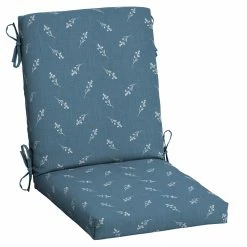 Coupon 🥰 Arden Selections Outdoor Dining Chair Cushion Bue Garden Floral 🥰 -Arden Selections Shop Arden Selections Outdoor 44 x 20 in. High Back Dining Chair Cushion 75
