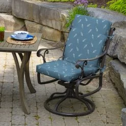 Coupon 🥰 Arden Selections Outdoor Dining Chair Cushion Bue Garden Floral 🥰 -Arden Selections Shop Arden Selections Outdoor 44 x 20 in. High Back Dining Chair Cushion 76