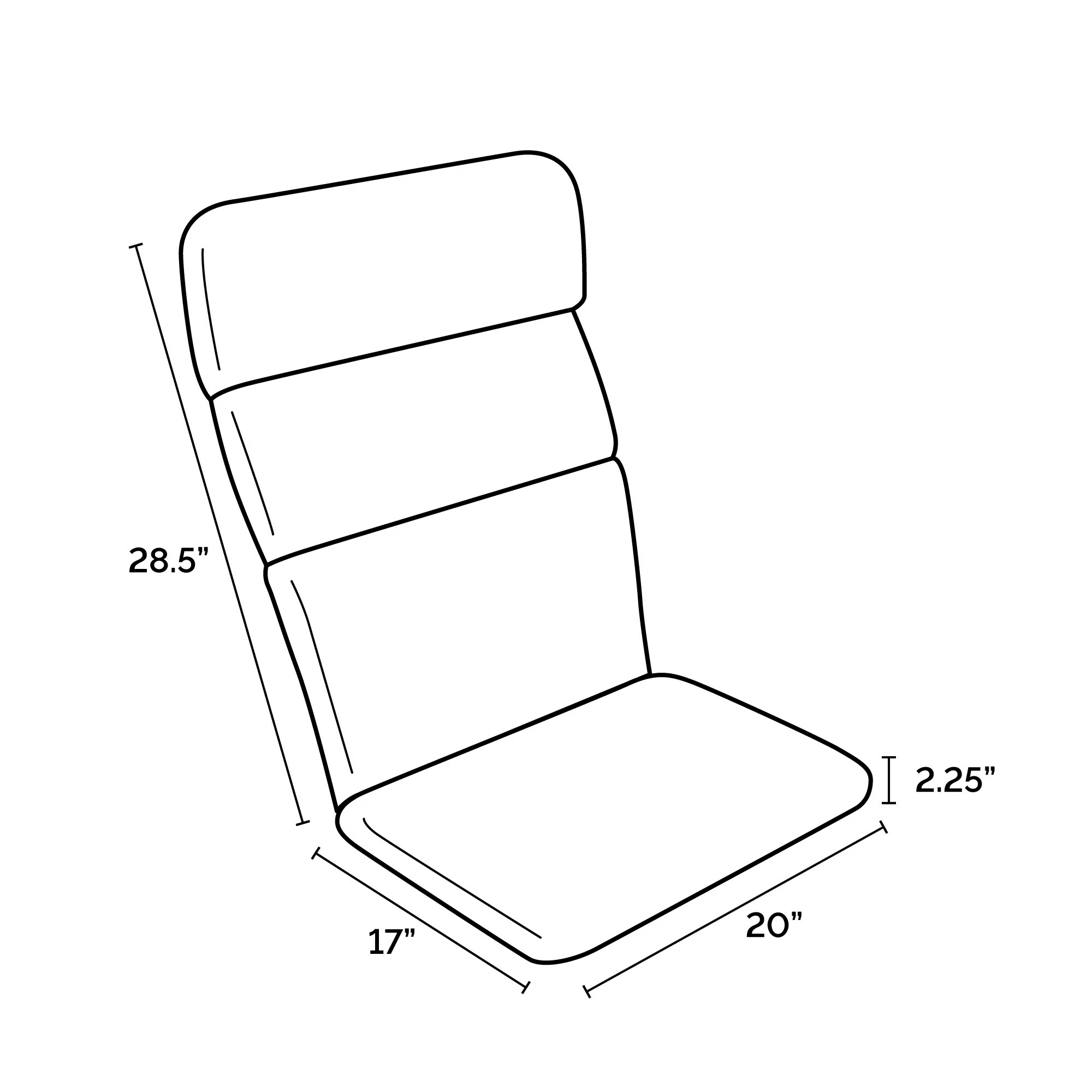 New ๐ Arden Selections Outdoor 45.5 X 20 In. Adirondack Chair Cushion - 45.5 In L X 20 In W X 2.25 In H ๐ - Image 2